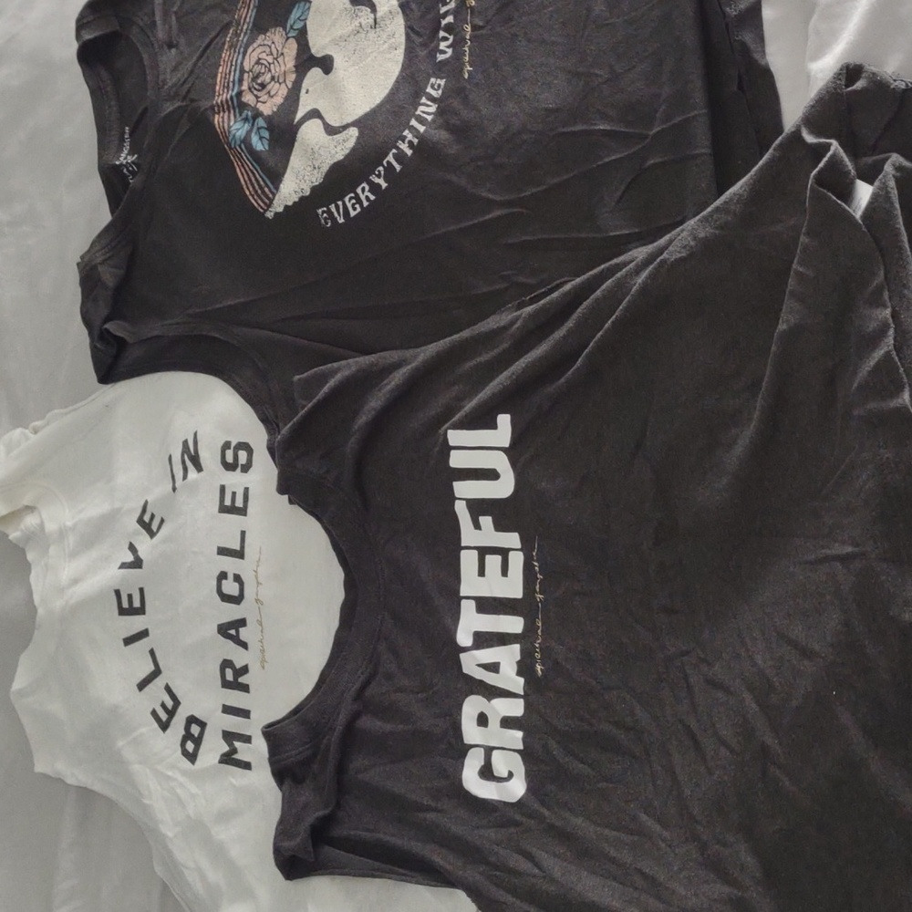 Set of 3 Spiritual Gangster Crop Tanks